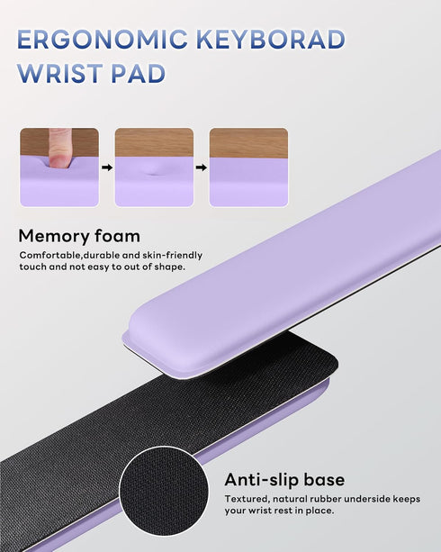 Laborio Computer Keyboard Stand for Desktop, Keyboard Wrist Rest Holder Stand for Easy Typing with Wrist Pad for Office
