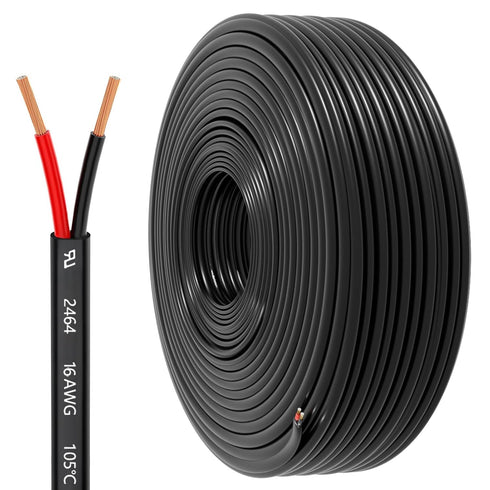 HONENCN 16 Gauge Wire 2 Conductor Electrical Wire, 16 AWG 1.309mm Wire PVC