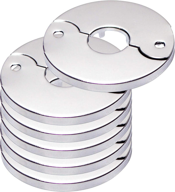 Floor and Ceiling Plate Cover Split Flange Replacement Kit, Fits 3/4 Inch IPS Galvanized or 1 Inch Copper Pipe, Chrome