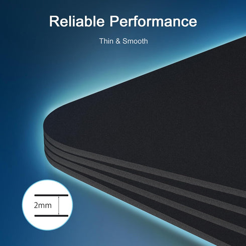 Senetem 4-Pack 11x8.6 Mouse Pad, Ultra-Smooth Gaming Mousepad, Non-Slip Rubber Base, Washable Surface Fits Wired