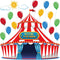 gisgfim Circus Decorations, Carnival Party Bulletin Board Cutouts, Large Carnival Tent Theme Classroom Decor