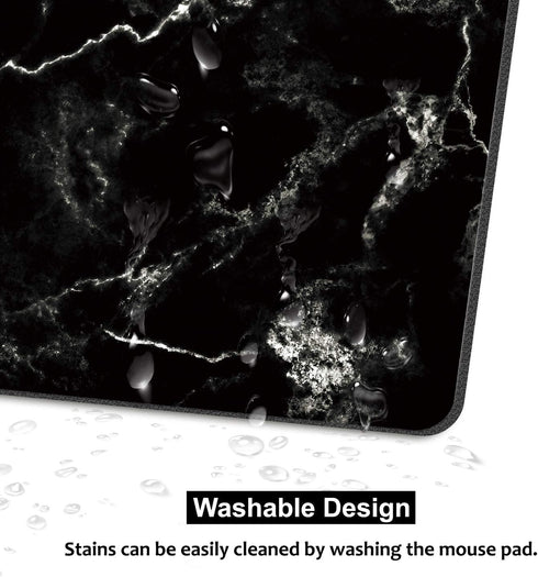 Audimi Mouse Pad, Medium Anti-Slip Base Mouse Mat for PC Office Working Gaming, Black Marble