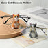 2) Cute Cat Glasses Display Stand,Creative Natural Resin Eyeglass Holder,Funny Decorative Eyeglass Sunglass