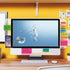Monitor Memo Boards for Computer, Set of 3 Multifunction Acrylic Screen Message Reminder Pad and Phone Holder