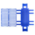 3 Packs Plastic Test Tube Rack, 60 Holes Holder for 16mm Tubes, Blue, Detachable