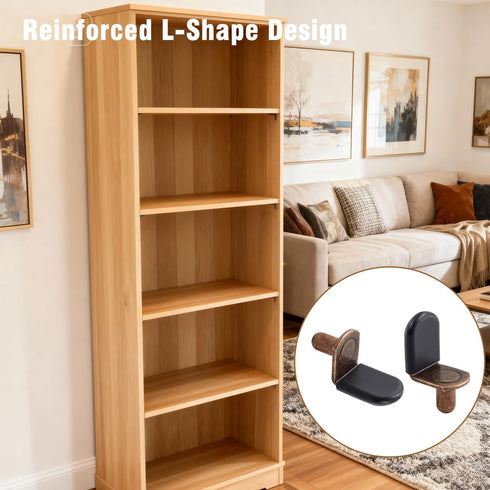 40 1/4 Inch Closet, Pcs Shelf Support Pegs, L-Shaped Metal Shelf Pins with Protective Rubber Sleeves, Cabinet Hardware