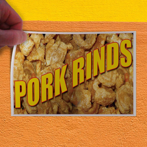 Fastasticdeals 14x10Inches Decal Stickers Multiple Sizes Pork Rinds Restaurant Cafe Bar B Industrial Vinyl Safety Sign