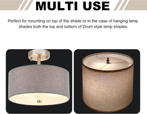 11.5" 3/8" 12-14" Round Lampshade Diffuser, Diameter with Center Hole Diffuser Lamp Shade for Drum Style Lampshades