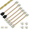 PAUTIX 10mm Connectors for CCT COB LED Strip Light, 4pcs Dual End Extension Connectors, 2pcs DC Plug Extension Wire