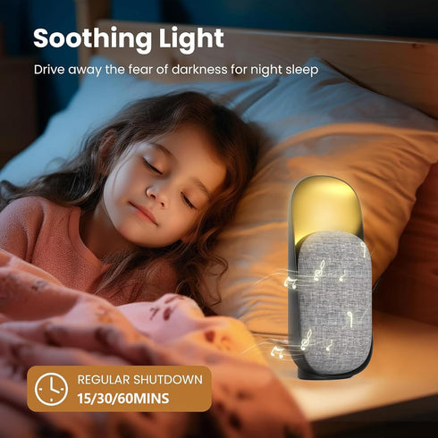 Gemmac 3 1 in Night Light + Bluetooth Speaker + White Noise Sound Machine, Multifunctional Baby Sound Machine