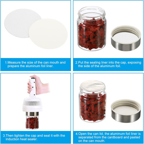 PATIKIL 20mm Aluminum Foil Cap Liner, 150Pcs Resistant Tamper Induction Heat Sealer for Glass Bottle Jar Lid