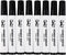Mr. Pen Thick Black Permanent Markers, 8 Pack with Chisel Tip