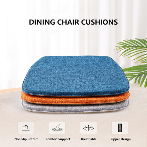 GWTYR Blue,1 Set,Chair 45x42x3cm Cushion with Ties, Seat Pads for Dining Chairs, Seat Cushions for Kitchen Chair