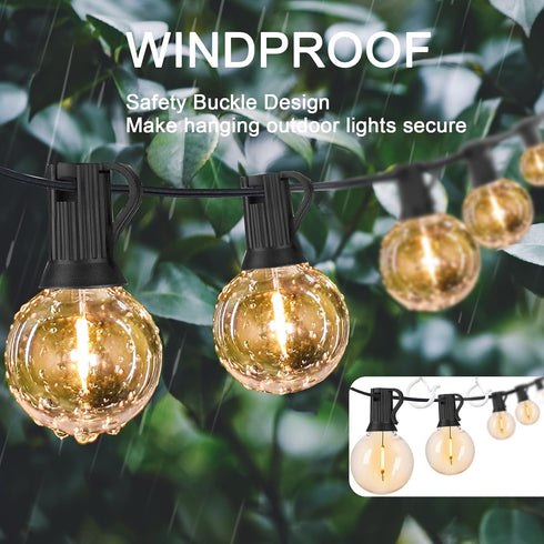 50 2.2 Inches, ADIIL PCS Q Hanger Hooks with Safety Buckle, Windproof Screw Hooks for Hanging Outdoor String Lights