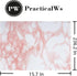 practicalWs 15.7in x 236.2in Self-Adhesive White/Pink Marble Wallpaper, Removable Decor for Countertops