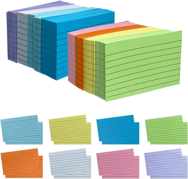 TFLFL Index Paper Cards 3x5 Inch, 1200PCS Flash Cards, Thin Note Cards Paper