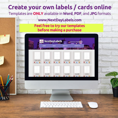 NextDayLabels 4” x 1" Rectangular Sticker Labels for Printer, White Laser/Inkjet Printer Labels, 500 Labels