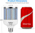 2 Pack 280W Equivalent LED Corn Light Bulb, 4000 Lumen 6500K Cool White Daylight 40W LED Corn Lamp,E26/E27 Medium Base,for Indoor Outdoor Warehouse Garage Basement Backyard Factory Barn and Many Area by FanNicoo