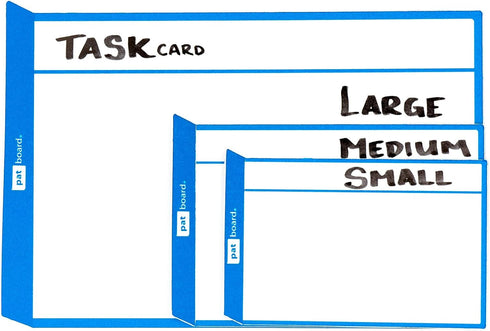 PATboard Scrum Board and Kanban Board - Magnetic Task Cards, Set of 16, Small (S), Blue