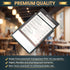 25 Pack 8.5 11 Inch (1 2 x Menu Covers, Various Style Menu Sleeves Clear View Menu Holder for Kitchen, Restaurant