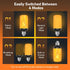 Upgraded LED Flame Light Bulbs, 4-Mode Flickering Light Bulbs, E26 27 Fire Light Bulb for Halloween, Christmas,
