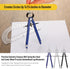 Zonon 12 Pcs Professional Geometry Compass Drawing Tool, Metal Compass with Extra Refills for School
