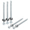 uxcell #14 x 4" Self Drilling Screws with Rubber Washer, 50pcs Zinc Plated Steel Roofing Screws for Metal