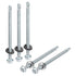 uxcell #14 x 4" Self Drilling Screws with Rubber Washer, 50pcs Zinc Plated Steel Roofing Screws for Metal