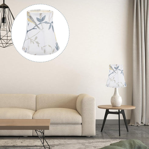 5.9" Kisangel Printed Cloth Lamp Shade, Fabric Floral Lampshade Cover Table Light Cover Replacement for Bedroom Home
