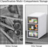 Stackable Desktop Storage Box with 3 Drawers, Transparent Cosmetic Storage Box for Office Desk