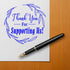 Packaging 1-5/8" Personalized Thank You Stamp | Elegant Botanical Pre-Inked Custom Business Stamp for Small Business