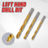 14 Pieces Screw Extractor Set, 35# Cr-Mo & 6542 HSS Steel Cobalt Left Hand Drill Bits for Removing Stripped Screws and
