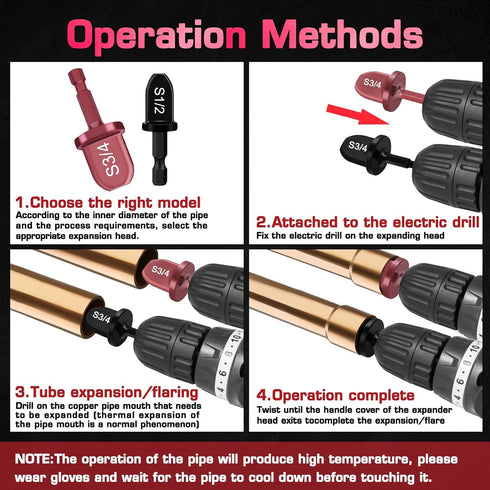 13PCS Copper Flaring Tool Pipe Expander with 5 in 1 Swaging Tool, HVAC Repairing Kit Hakkin