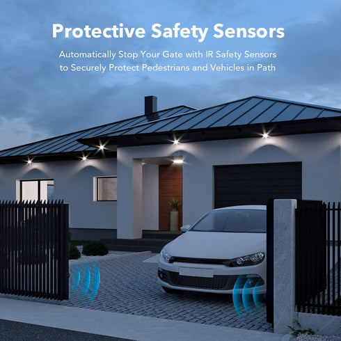 CO-Z Infrared Sensor Kit for Gate Opener, Outdoor Gate Safety Sensors Photocell IR Beam, Gate Photo Eye Sensor