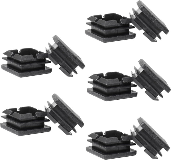 Murtenze 50Pack 1 Inch Square Tube End Caps, Black Plastic Square Plugs Tubing