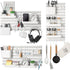 Keepo Peg Board Organizer Accessories, Pegboard with Hooks and Bins (2 Pegboard Shelves)