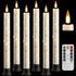 Da by 6 Flameless Window Candles with Remote Control & Timer, Surround