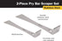 17005 2-Piece Set Titan Stainless Steel Pry Bar Scraper