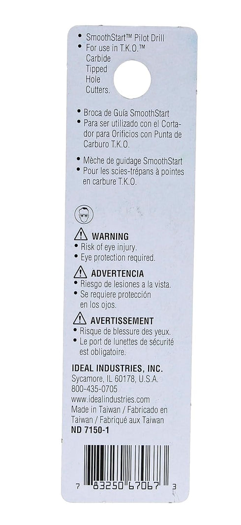 IDEAL Electrical 36-312 Pilot Drill, 1/4 in, 3/4 in Drilling Depth