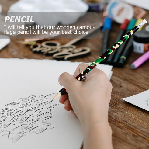 jojofuny 150 Pcs Camouflage Pencil Kids Wooden Pencils Kids Stationary Gift Drawing Pencils Toddlers Pencils Pen Pencil School Supplies Pencil with Eraser Drawing Tool Student by jojofuny