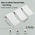 Memoking T02/M02X/M02L White Thermal Paper, 10-Year Non-Sticky 53mmx6.5m for Journal, Photo, Texts, Study Notes (3