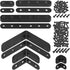 Mardatt 24 Sets Black Corner Braces L Brackets and Straight Braces Mending Plates