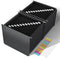 Black Hanging File Folders - Expanding File Organizer with 13 Accordion Pockets, Durable Plastic Desk Organizer