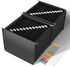 Black Hanging File Folders - Expanding File Organizer with 13 Accordion Pockets, Durable Plastic Desk Organizer