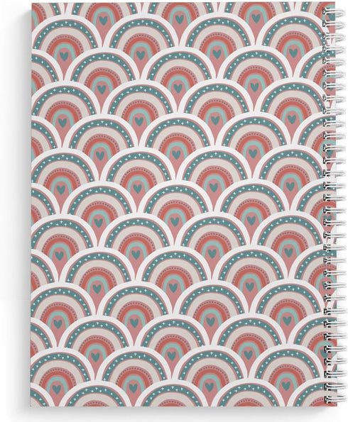 Softcover A Good Day 8.5" x 11" Motivational Spiral Notebook/Journal, 120 Wide Ruled Pages, Durable Gloss Laminated Cover, White Wire-o Spiral. Made in the USA