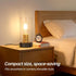 Dimming Industrial Bedside Table lamp for Bedroom -Touch Lamp with USB-A+C Charging Ports & AC Outlet. Nightstand Lamp