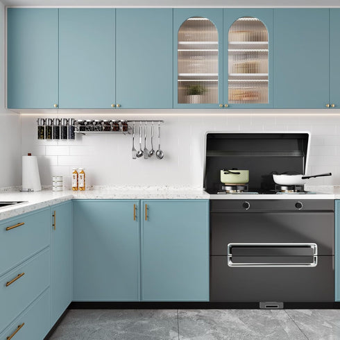 WESTICK Blue Wallpaper, 15.75" x 78" Self Adhesive Peel and Stick Contact Paper for Kitchen Cabinets and Accent Walls