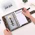 SKYDUE A6 Budget Binder | Money Organizer with Zipper Envelopes | 12Pcs Expense Budget Sheet & 24Pcs Stickers