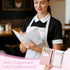 Server Books for Waitress, Faux Leather Server Book with Zipper Pocket, Cute Serving Book with Pen Holder Fits Servers