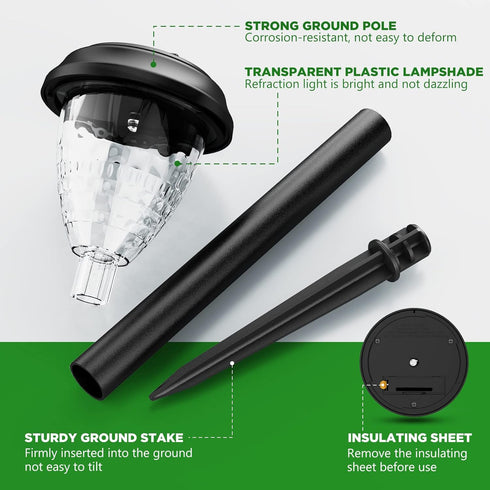 Waterproof-10 Pack, 12 URAGO Super Bright Solar Lights Outdoor Dusk to Dawn Up to Hrs Solar Powered Outdoor Pathway